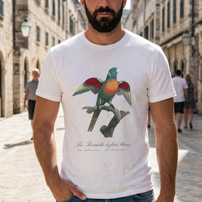 La Perruche, ein Bleistift T-Shirt (Coconut Lorikeet, Trichoglossus haematodus. Men Basic White T-Shirt)