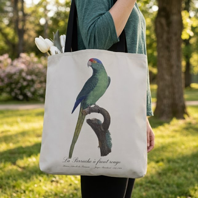 La Perruche - eine Vorfahrt (Orange-Fronted Parakeet, Eupsittula Canicularis. Tote Bag)
