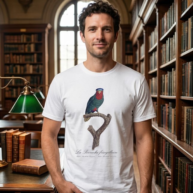 La Perruche fringillaire T-Shirt (Blue-Crowned Lorikeet, Vini Australis. Men Basic White T-Shirt)