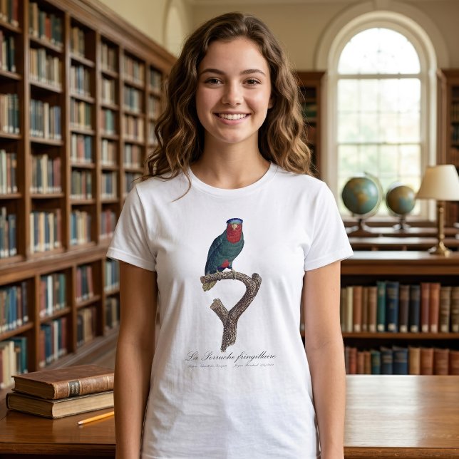 La Perruche fringillaire T-Shirt (Blue-Crowned Lorikeet, Vini Australis. Girl Basic White T-Shirt)