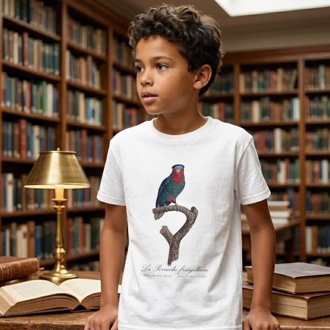La Perruche fringillaire T-Shirt (Blue-Crowned Lorikeet, Vini Australis. Boy Basic White T-Shirt)