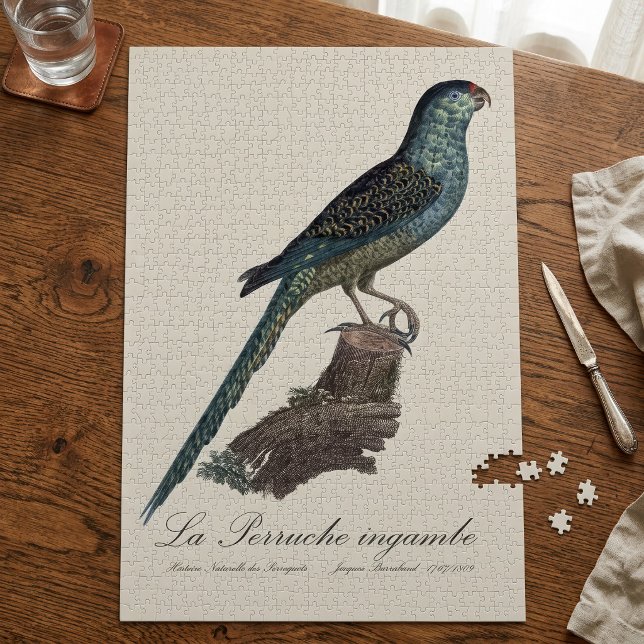 La Perruche ingambe Puzzle (Ground Parrot or Swamp Parrot, Pezoporus Wallicus. Jigsaw Puzzle)