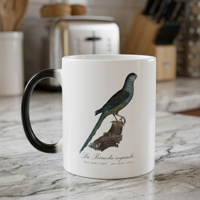 La Perruche ingambe Verwandlungstasse (Ground Parrot or Swamp Parrot, Pezoporus Wallicus. Color Morph Mug)