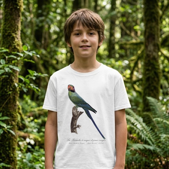 La Perruche ist ein einzigartiger Ort für Joues T-Shirt (Long-Tailed Parakeet, Psittacula Longicauda. Boy Basic White T-Shirt)