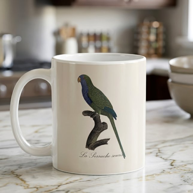 La Perruche souris / Monk Parakeet Kaffeetasse (Monk Parakeet or Monk Parrot, Myiopsitta Monachus. Coffee Mug)