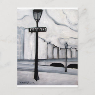 La Petit Pont, Paris Frankreich Postkarte