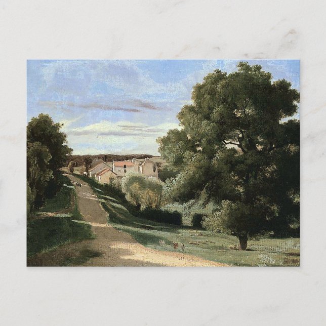 La petite Chaville von Jean-Baptiste Camille Corot Postkarte (Vorderseite)