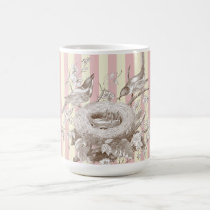 La Petite Famille auf rosa und cremefarbenem Hinte Tasse