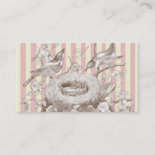 La Petite Famille in rosa und creme mit Dank Visitenkarte