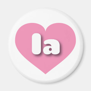 la pink heart - I Liebe la la Magnet