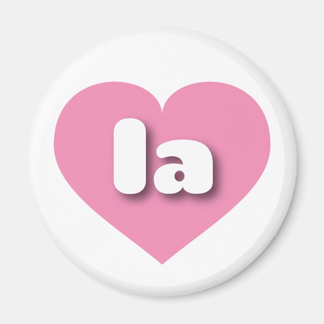 la pink heart - I Liebe la la Magnet (Vorne)