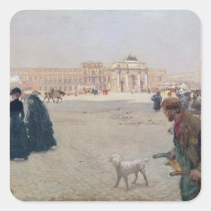 La Place du Carrousel, Paris Quadratischer Aufkleber