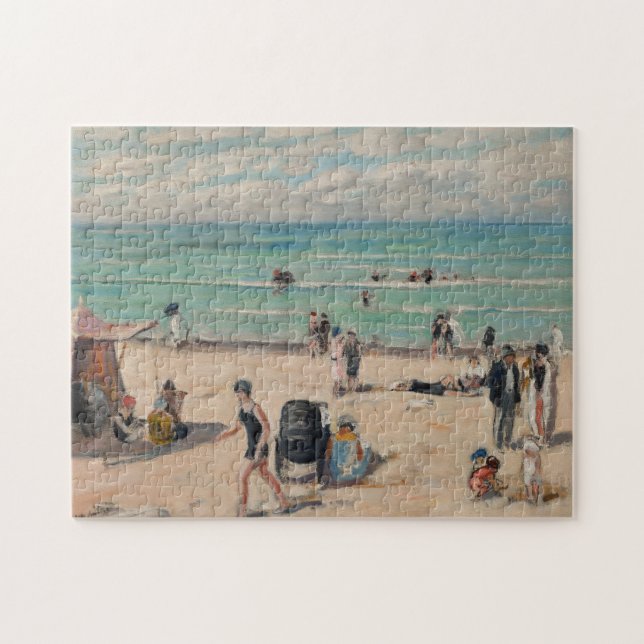 La Plage de Fort-Mahon | Albert André Puzzle (Horizontal)