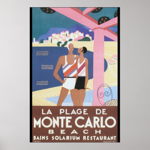 La Plage de Monte Carlo Beach Lounge Poster