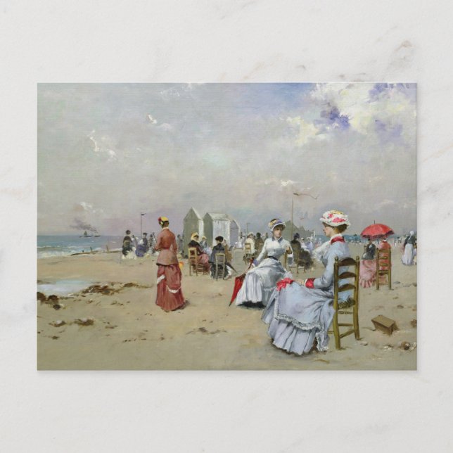 La Plage de Trouville Postkarte (Vorderseite)