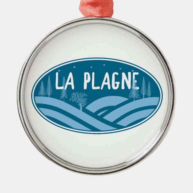 La Plagne France Outdoors Ornament Aus Metall (Vorne)