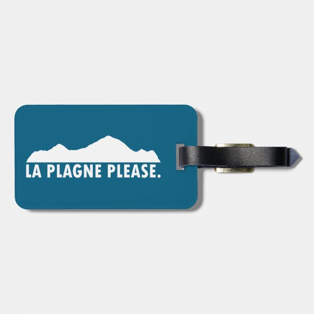 La Plagne France Please Gepäckanhänger (Rückseite horizontal)