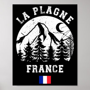 La Plagne Frankreich Alpen Ski Resort Alpin Skipas Poster