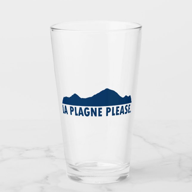 La Plagne Frankreich Bitte Glas (Vorderseite)