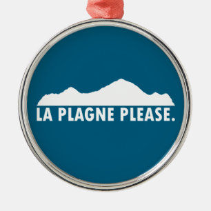 La Plagne Frankreich Bitte Ornament Aus Metall