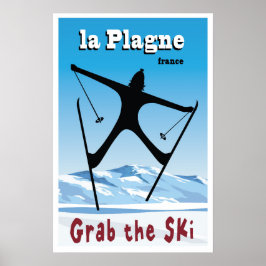 La Plagne, Frankreich, Ski Poster