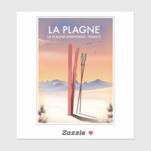 La Plagne, La Plagne-Tarentaise, Frankreich Skipla Aufkleber