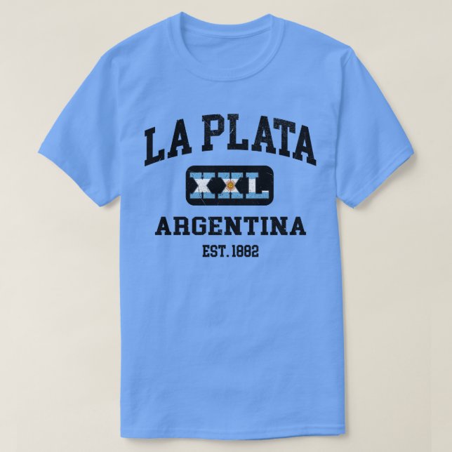 La Plata Argentina XXL Athletic Design T-Shirt (Design vorne)