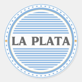La Plata City Pride Emblem – Argentine Identity Runder Aufkleber