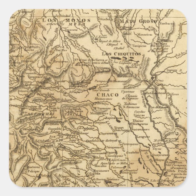 La Plata Quadratischer Aufkleber (Vorderseite)