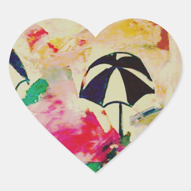 La Playa Detail in Vollfarbaufkleber Herz-Aufkleber (Vorderseite)