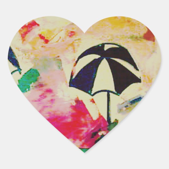 La Playa Heart Sticker (Vorderseite)