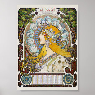 La Plume Frankreich Vintage Wandkunst Nouveau 1896 Poster