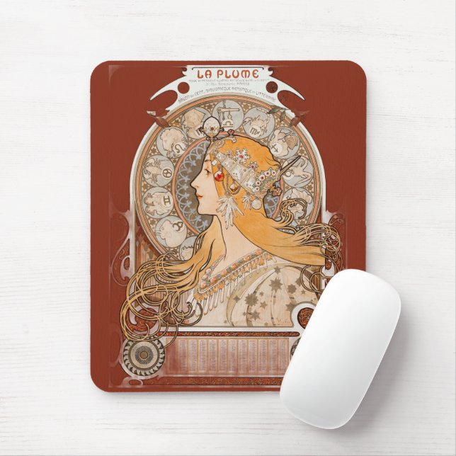 La Plume Zodiac – Astrologie Design Mousepad (Mit Mouse)