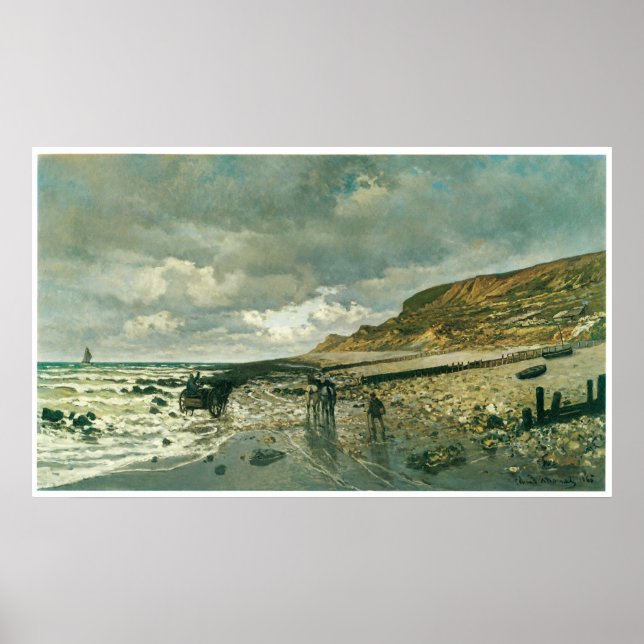 La Pointe de La Heve, 1865 Claude Monet Poster (Vorne)