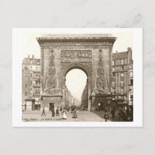 La Porte St. Denis, Paris, Frankreich Vintag Postkarte