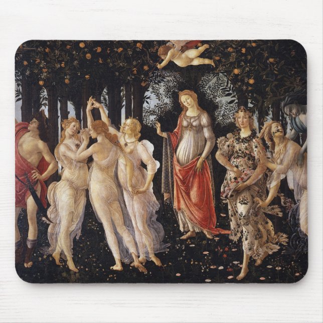 La Primavera (Frühjahr) von Sandro Botticelli Mousepad (Vorne)
