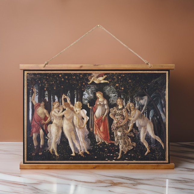 La Primavera Spring Botticelli Wandteppich Mit Holzrahmen (Von Creator hochgeladen)