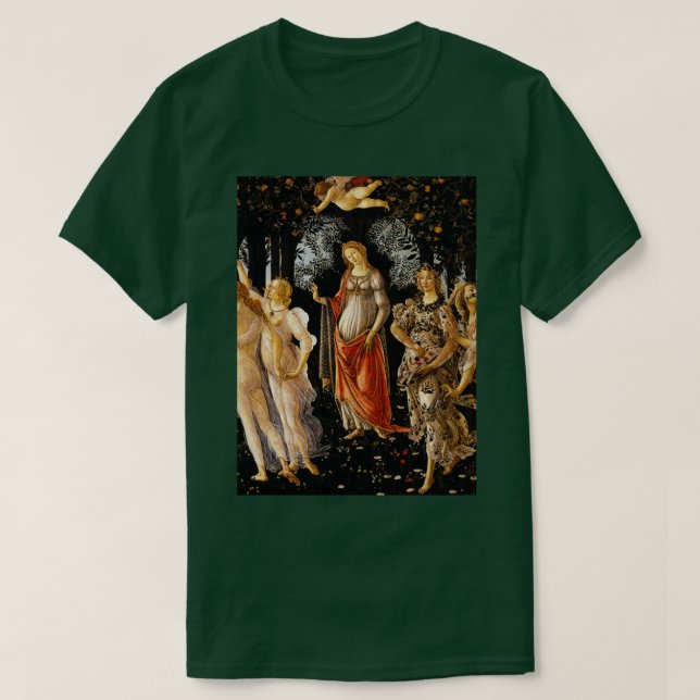 La Primavera Spring von Sandro Botticelli T-Shirt (Design vorne)
