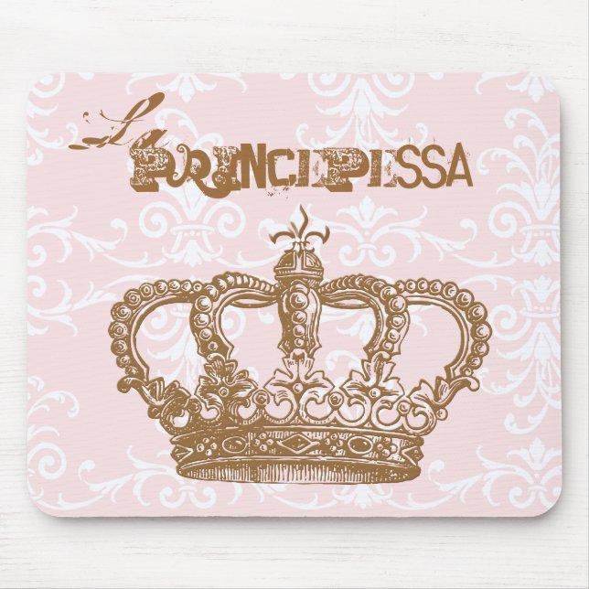 La Princepessa Rosa-und Schokoladen-Krone Mousepad (Vorne)