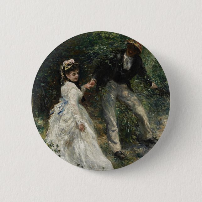 La Promenade Renoir Malerei Button (Vorderseite)