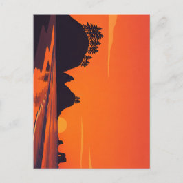 La Push Washington Sonnenuntergang Minimalist Küst Postkarte