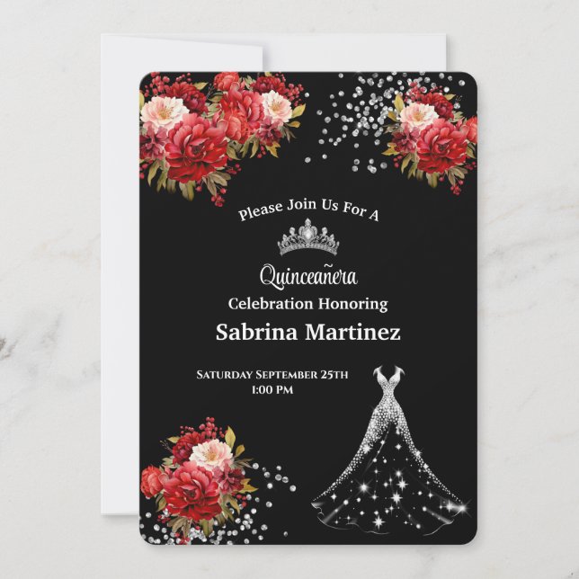 La Quinceanera Invitation Einladung (Vorderseite)