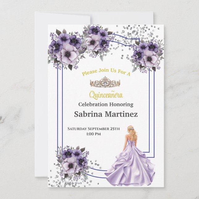 La Quinceanera Invitation Einladung (Vorderseite)
