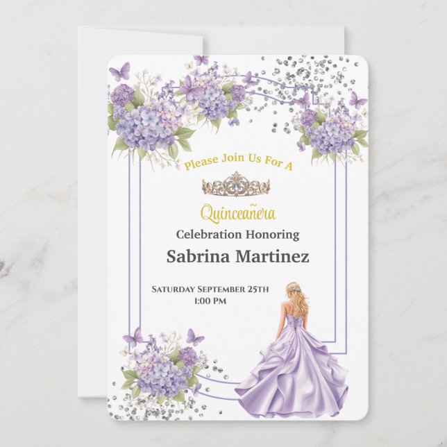 La Quinceanera Invitation Einladung (Vorderseite)
