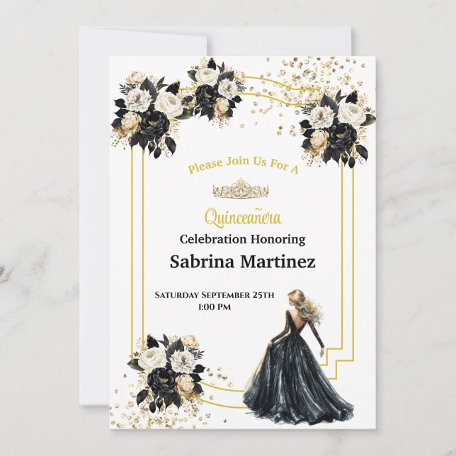 La Quinceanera Invitation Einladung (Vorderseite)