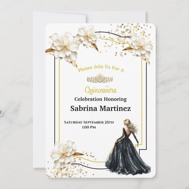 La Quinceanera Invitation Einladung (Vorderseite)