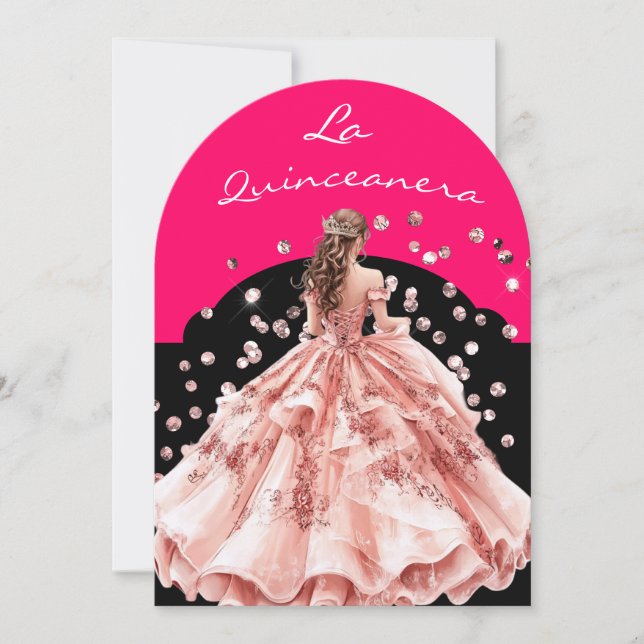 La Quinceanera Invitation Einladung (Vorderseite)