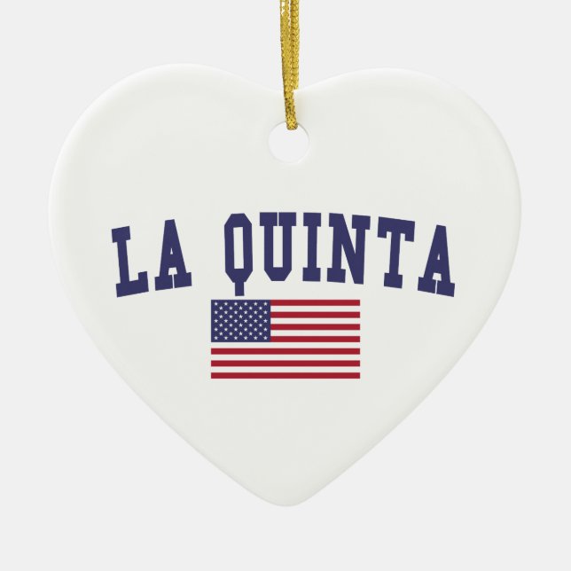 La Quinta US-Flagge Keramikornament (Vorne)