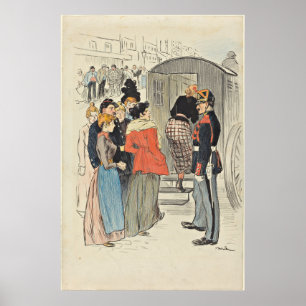 La Rafle-1893 von Theophile Alexandre Steinlen Poster