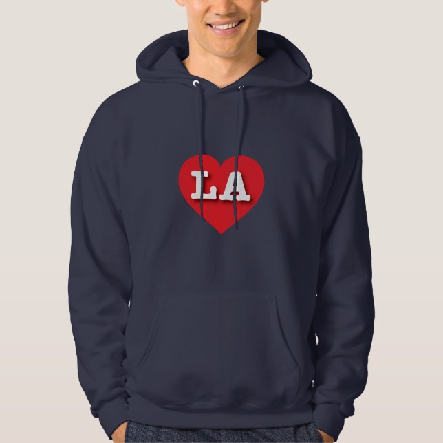 LA Red Heart - I Liebe LA Hoodie (Vorderseite)